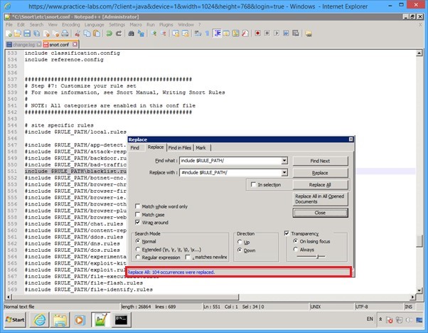 Practice Labs screenshot.